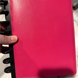 ARC Pink Leather Planner Cover with extras